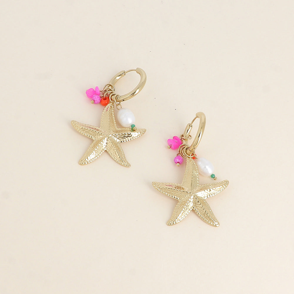 BOUCLES CREOLES - ETOILE DE MER