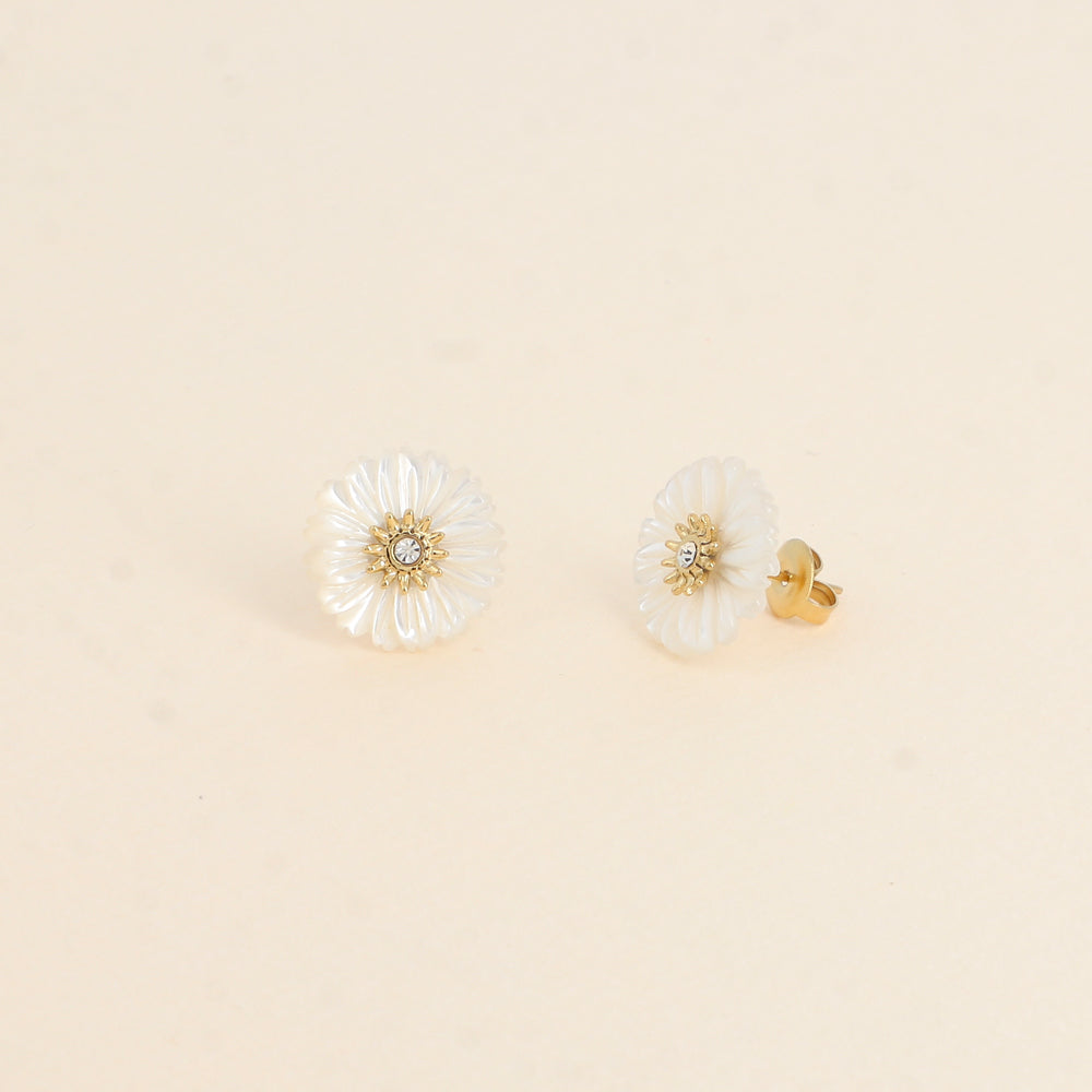 BOUCLES PUCES - FLEUR MARGUERITE