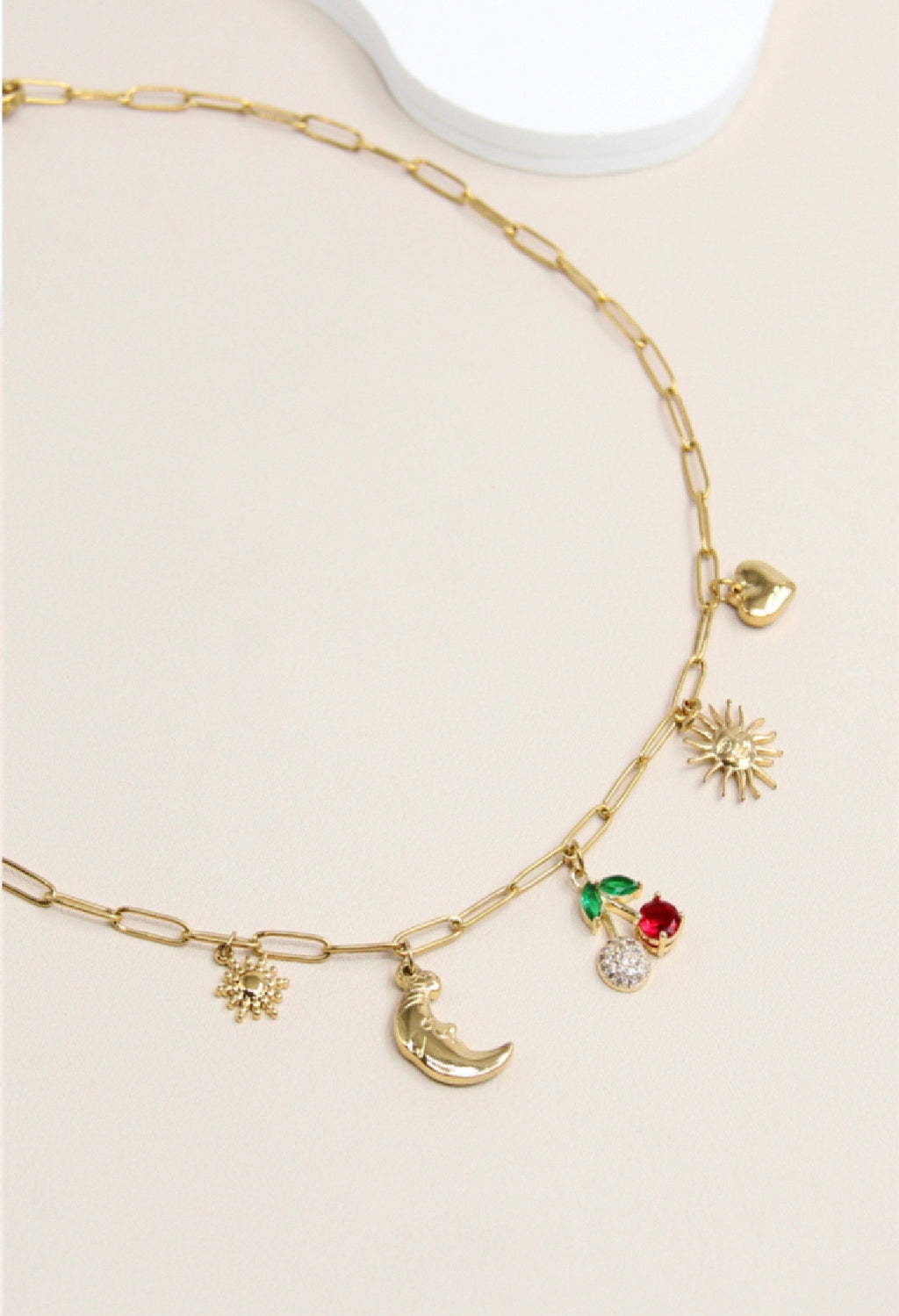 COLLIER BRELOQUE CERISE