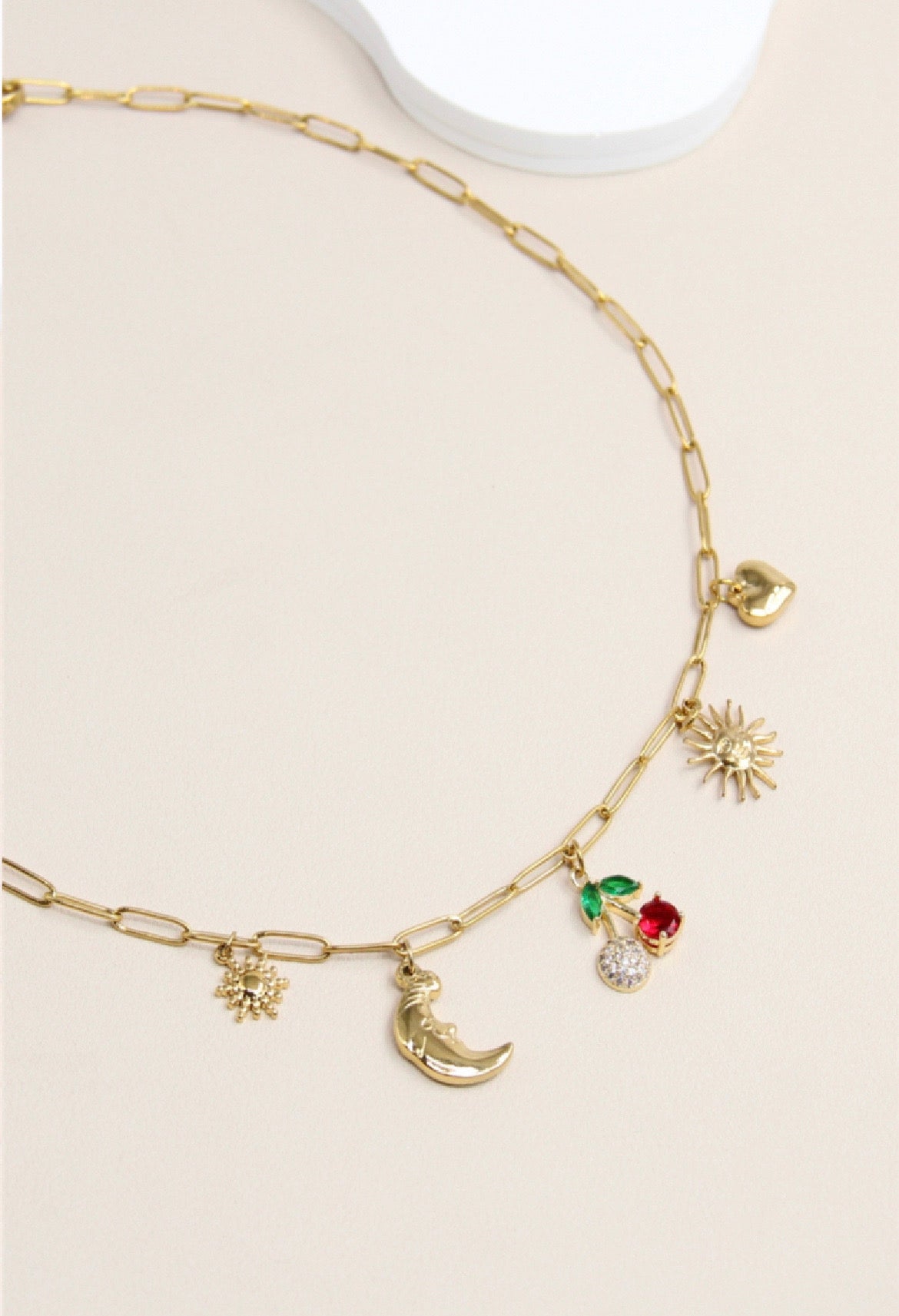 COLLIER BRELOQUE CERISE