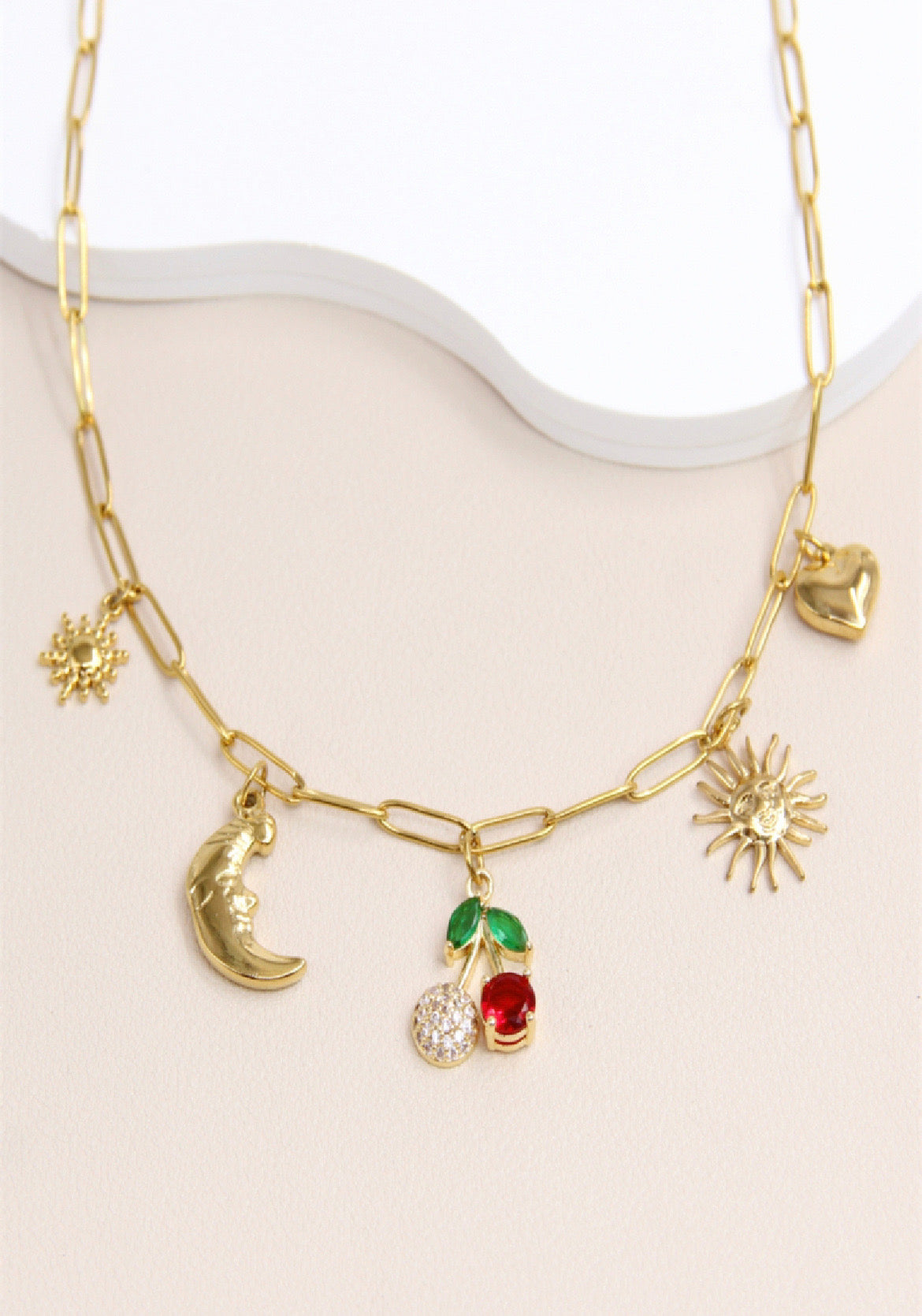 COLLIER BRELOQUE CERISE