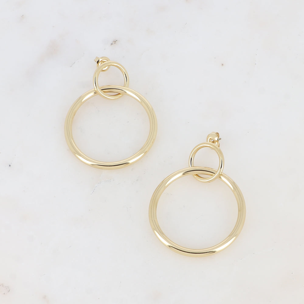 BOUCLES PENDANTES - 2 ANNEAUX