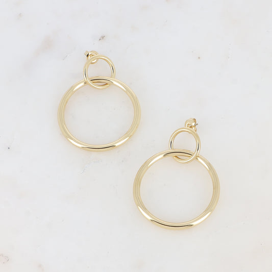 BOUCLES PENDANTES - 2 ANNEAUX