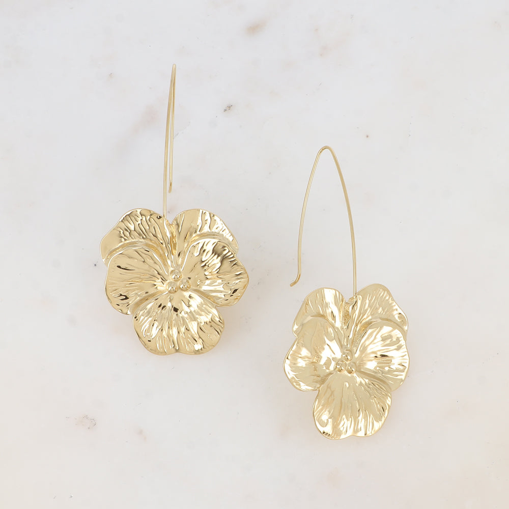 BOUCLES PENDANTES - FLORA TEXTUREE