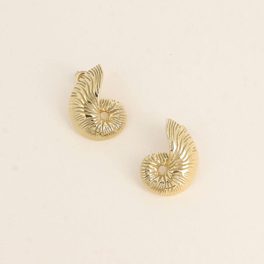 BOUCLES PUCES - COQUILLAGE TEXTURÉ