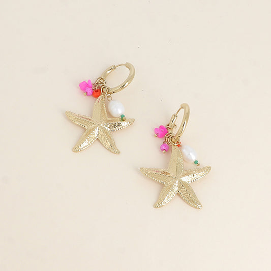 BOUCLES CREOLES - ETOILE DE MER