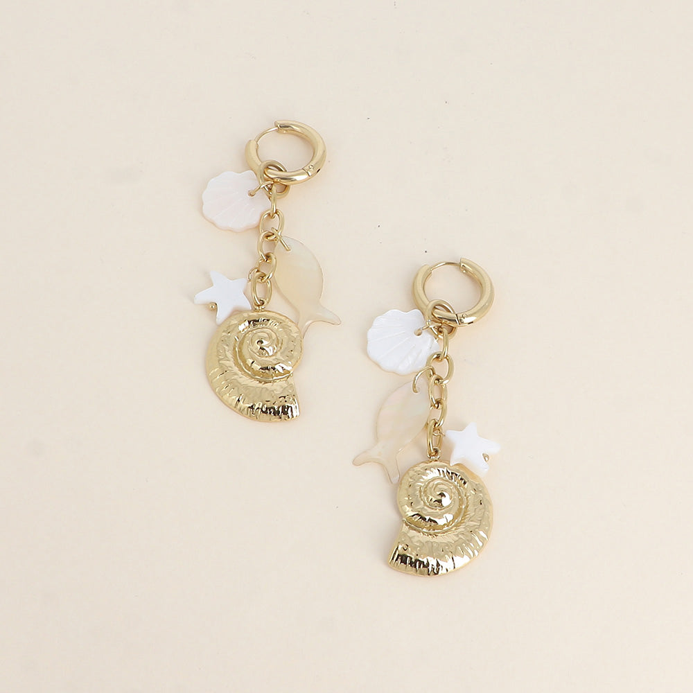 BOUCLES CREOLES - COQUILLAGE
