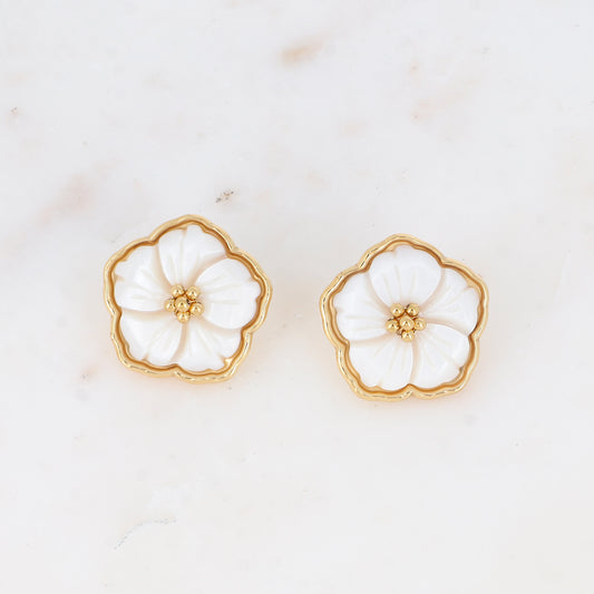 BOUCLES PUCES - FLEUR NACRÉE ELLA