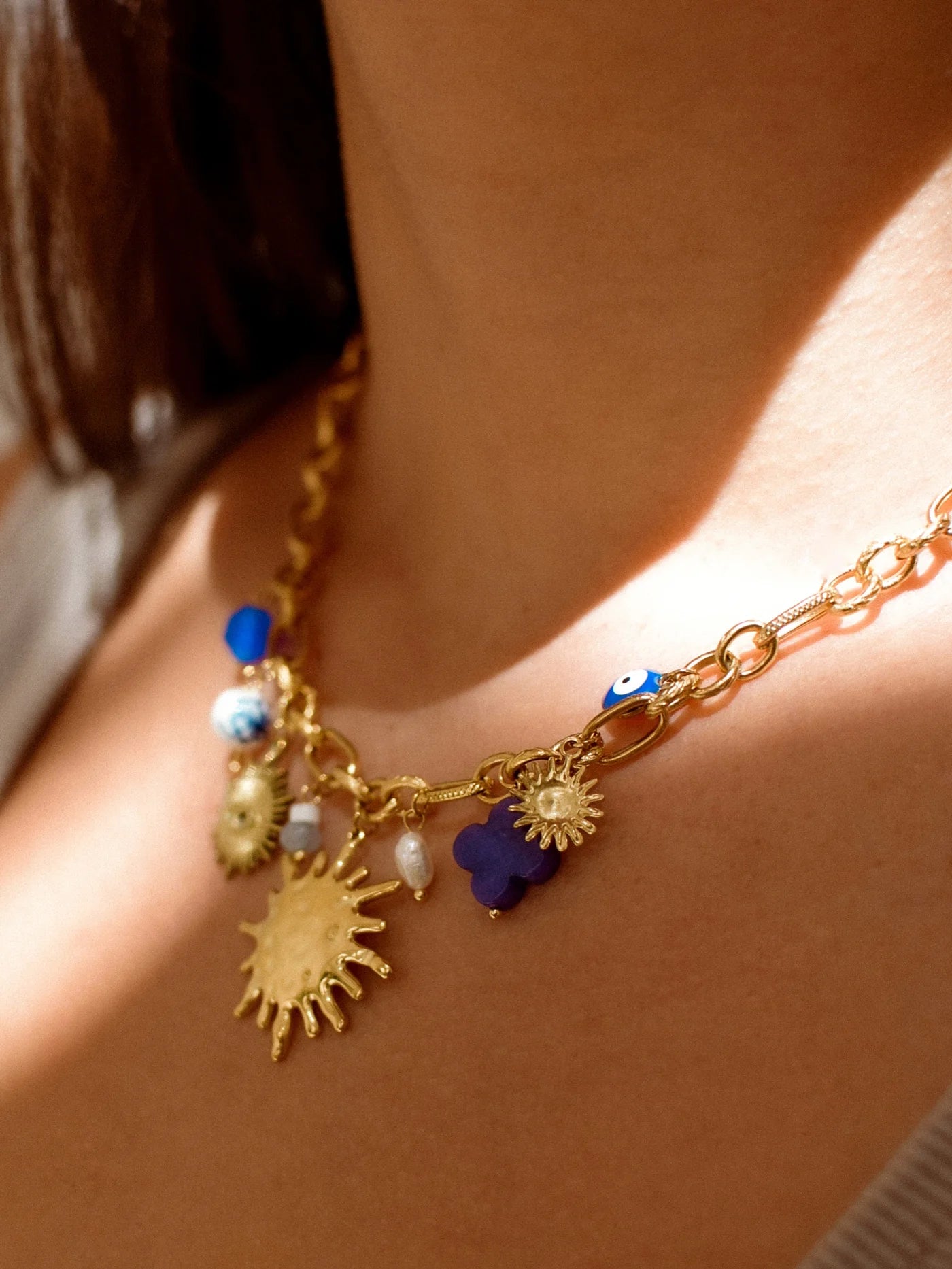COLLIER CHARMS - BLUE